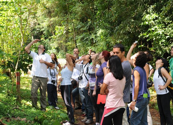 Foto: Grupo visita a Mata de Santa Genebra e conhece uma Unidade de Conservação Federal . Crédito: Carlos Bassan