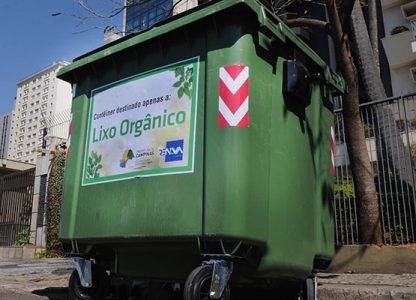 Contêiner receberá apenas lixo orgânico que será recolhido todos os dias