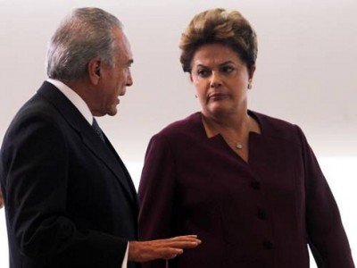 Michel Temer (PMDB) e a presidente Dilma Rousseff (PT)