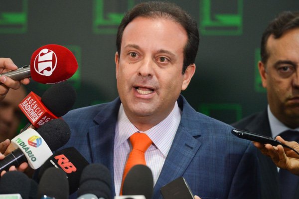Brasília - O deputado André Moura se anuncia como líder do governo em coletiva na Câmara 