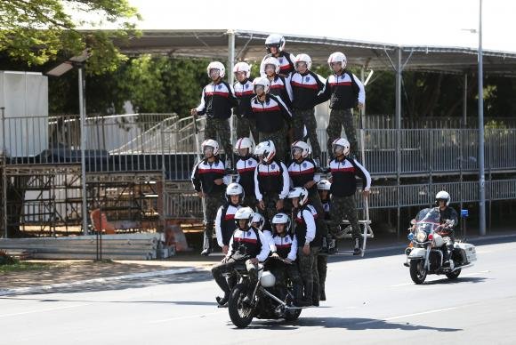 Ensaio geral do desfile cívico-militar de 7 de setembro na Esplanada dos Ministérios 