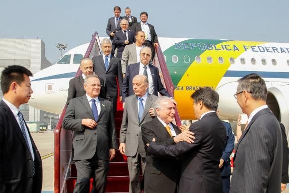 Presidente da República, Michel Temer, chega à China 