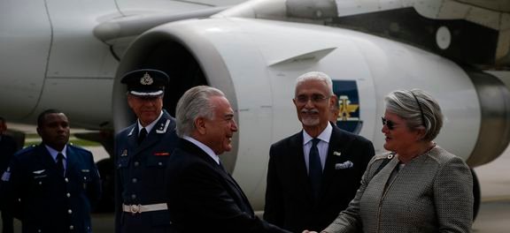 Oslo, Noruega - Presidente da República, Michel Temer recebe os cumprimentos da Embaixadora da Noruega no Brasil, Aud Marit Wiig, em sua chegada a Oslo (Beto Barata/PR)