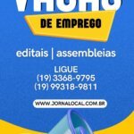 Vagas de emprego aviso moderno azul story